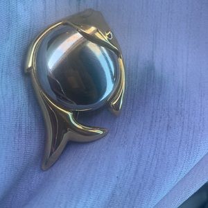Liz Claiborne fish brooch